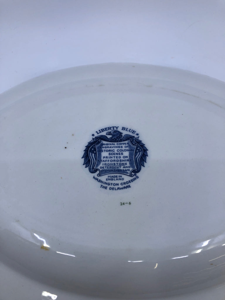 LIBERTY BLUE SERVING PLATE.