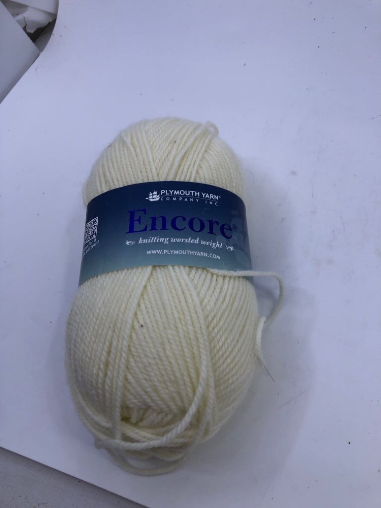 NIP ENCORE CREAM YARN.