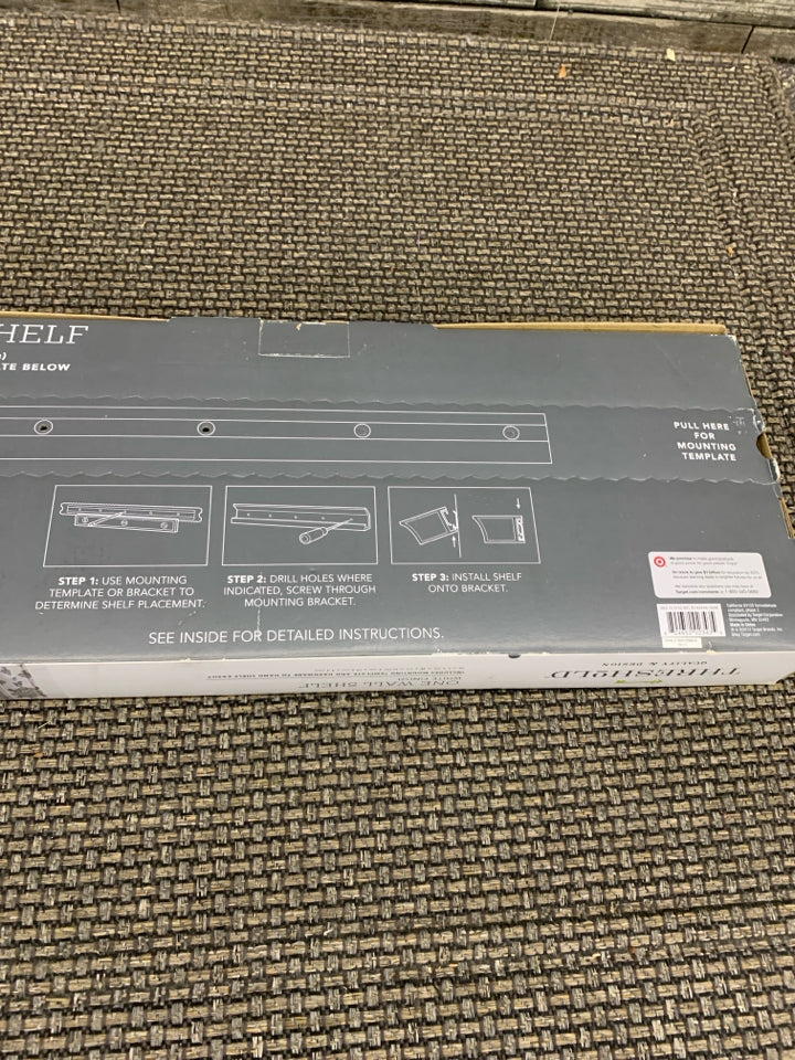 NIB WHITE FLOATING WALL SHELF.