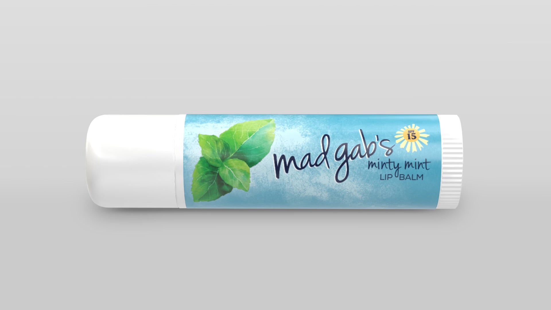 New Mad Gabs Minty Mint SPF-15 Lip Balm