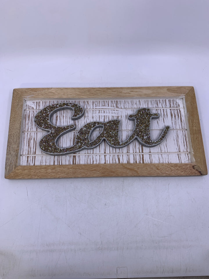 JEWELED EAT WALL ART.