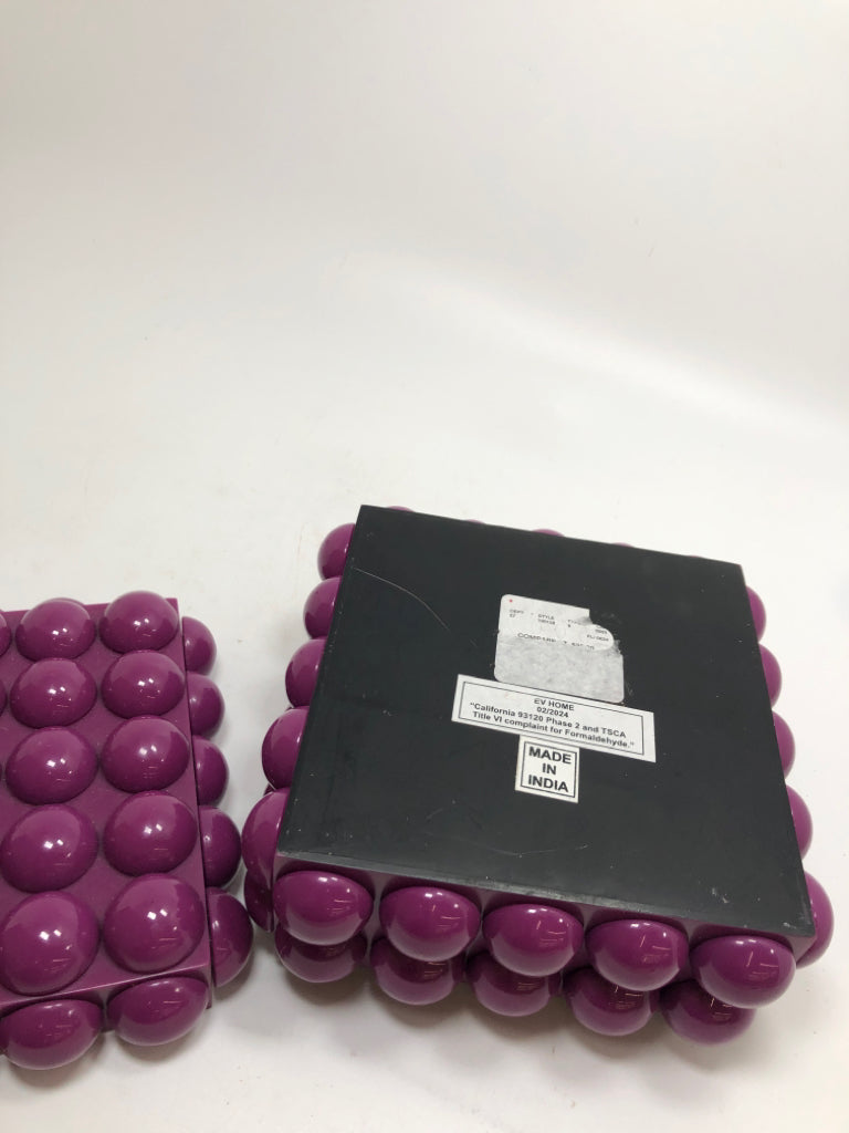 PURPLE BUBBLE BOX W/LID.