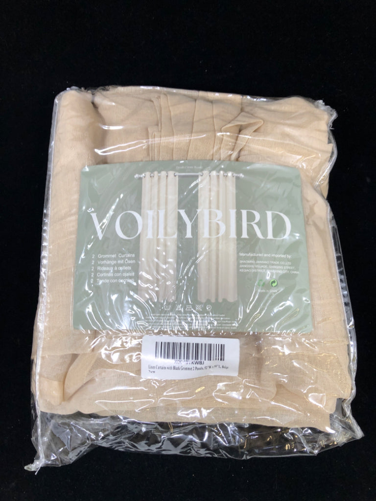 NIP 2 BEIGE CURTAINS.