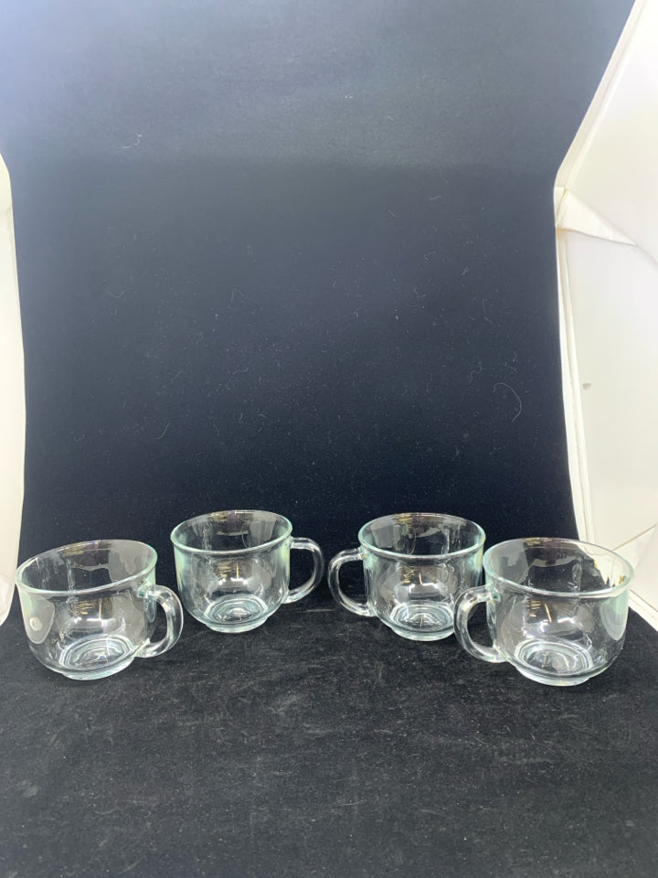 4PC GLASS MUGS.