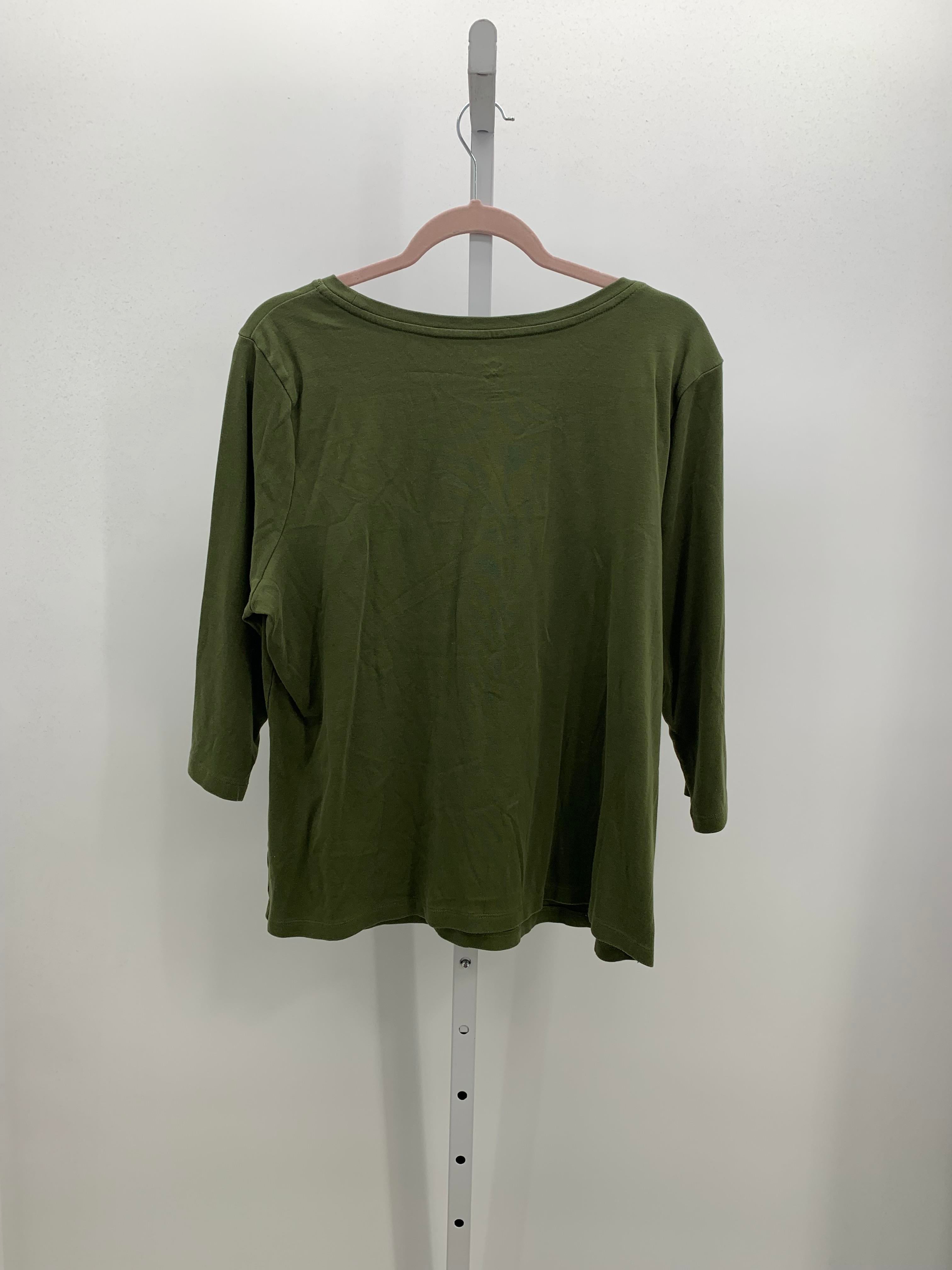 Isaac Mizrahi Size Extra Large Misses 3/4 Sleeve Shirt