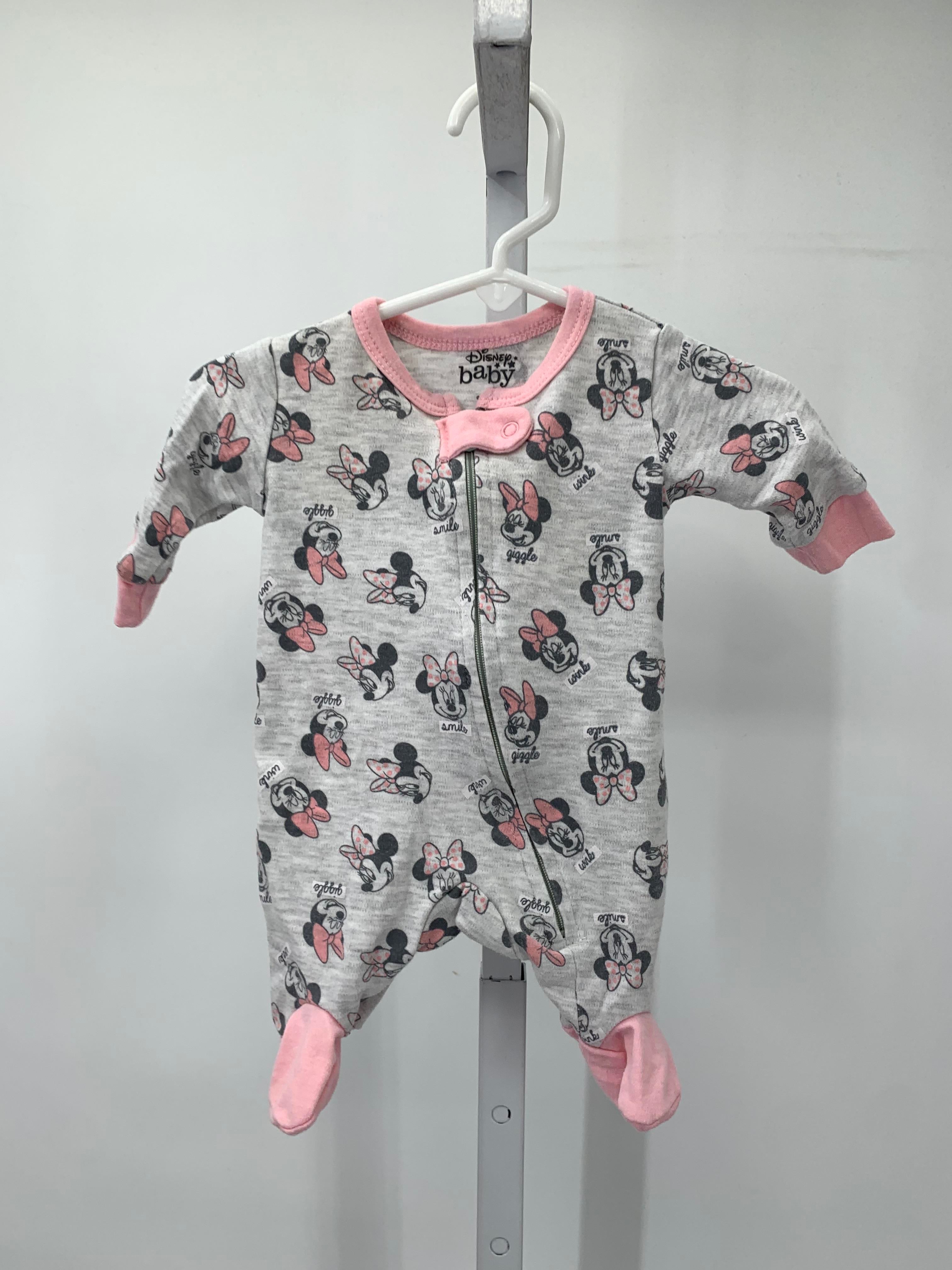 Disney Baby Size Newborn Girls Long Slv. Romper