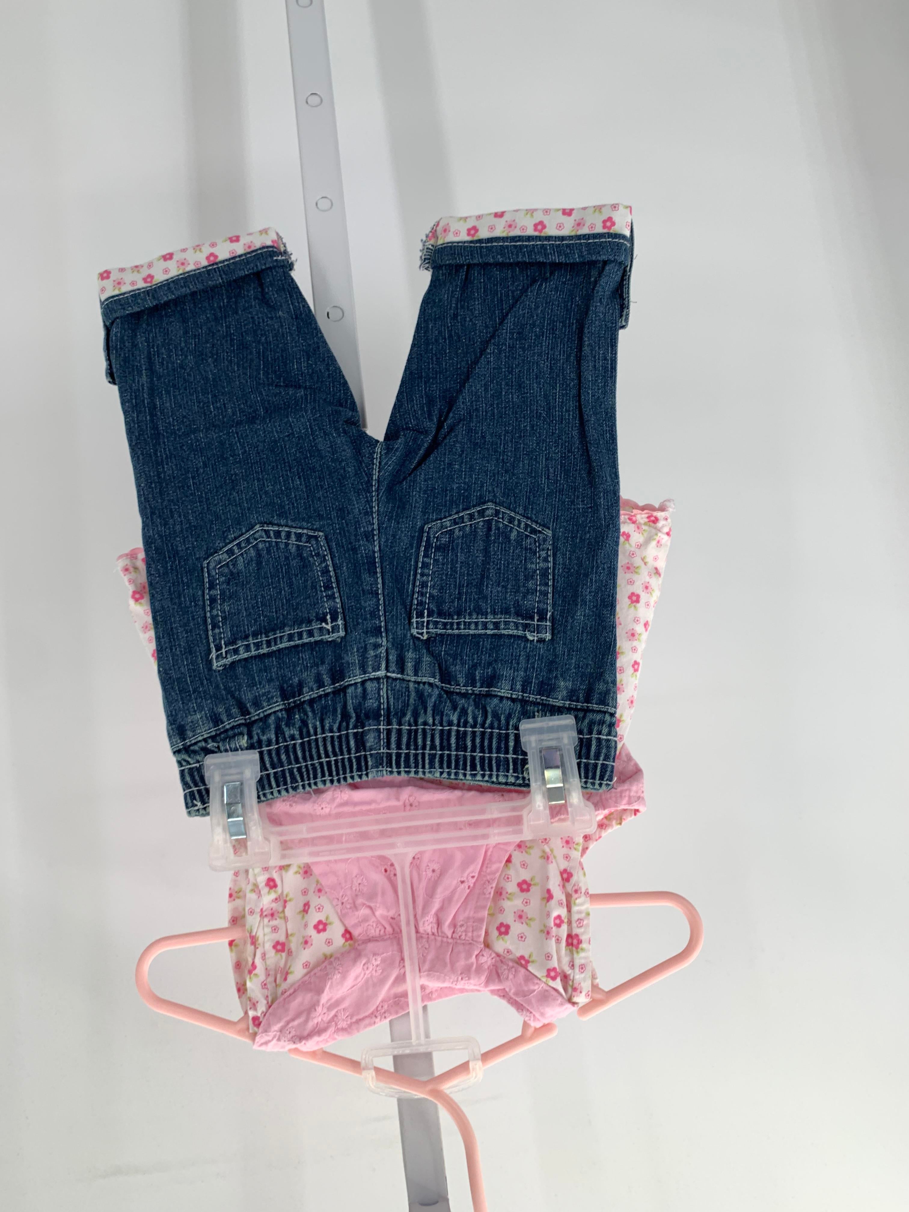 FLORAL TANK VEST AND DENIM PANTS