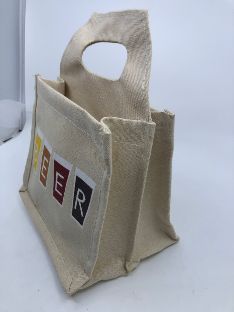 CANVAS BAG BEER HOLDER.