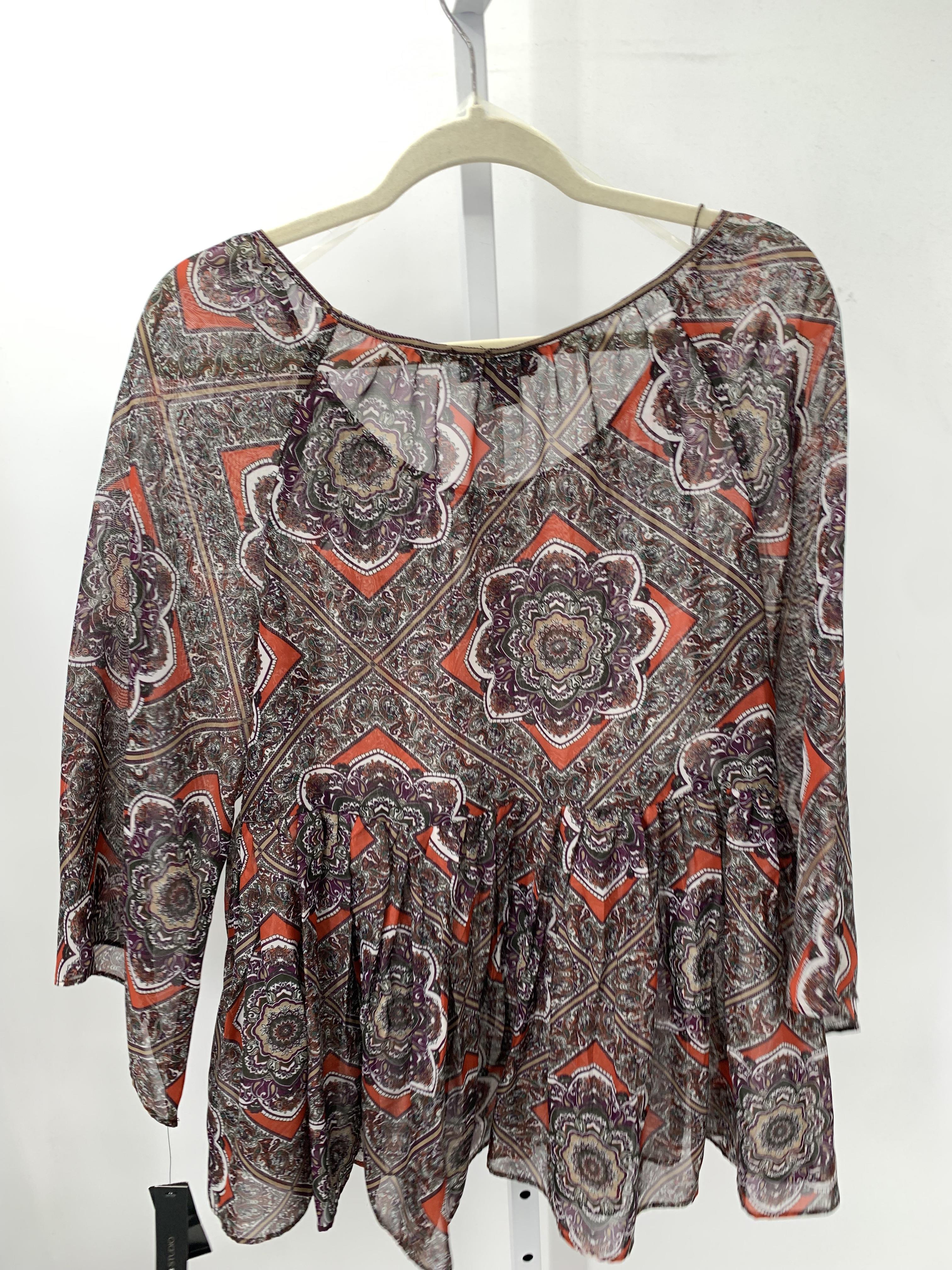 Ab Studio Size Large Misses Long Sleeve Shirt