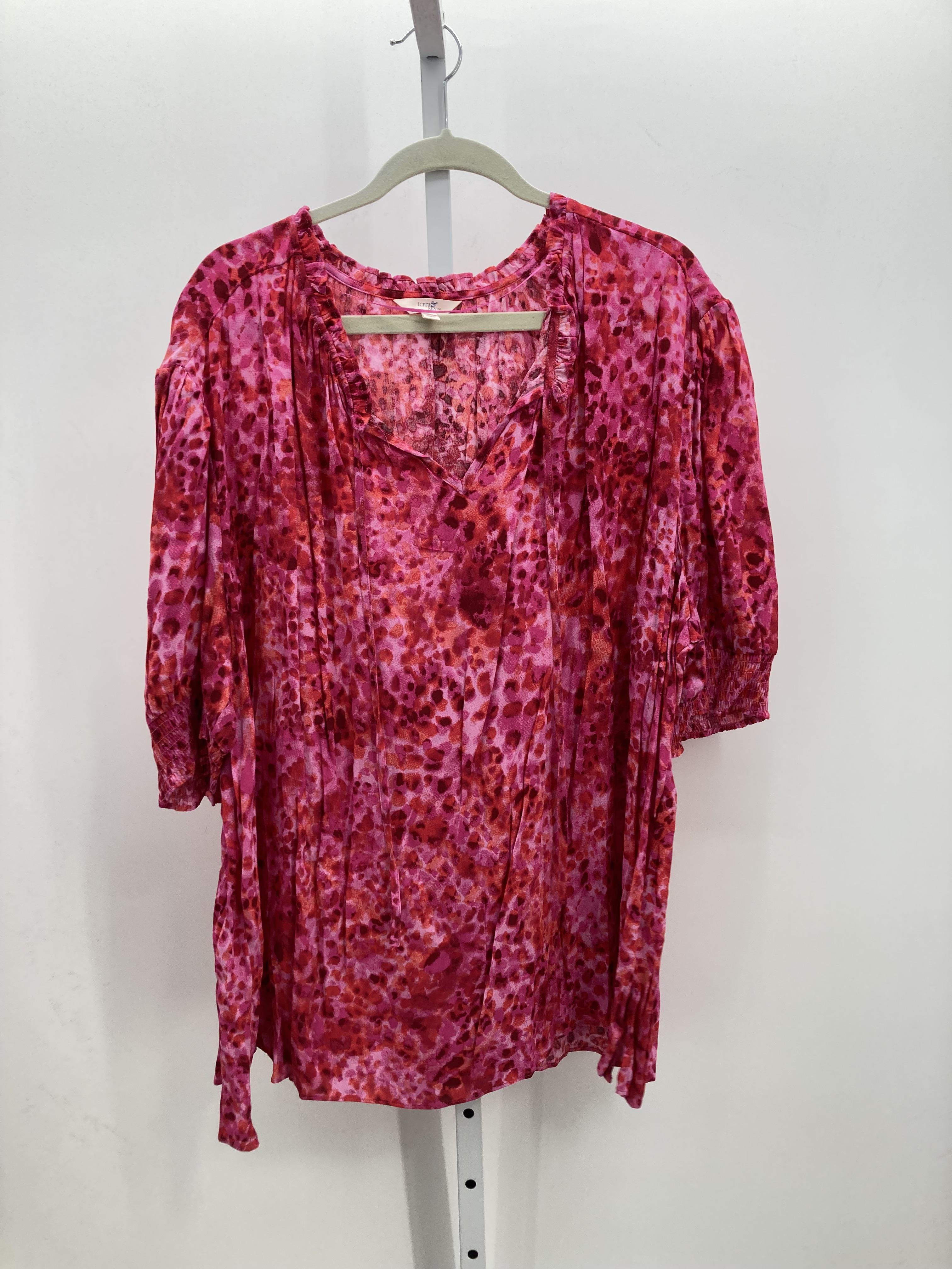 Terra & Sky Size 4X Womens Short Sleeve Shirt