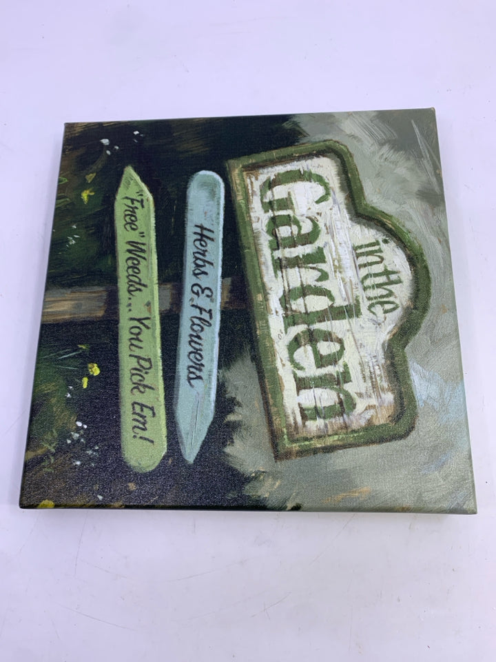 "IN THE GARDEN" HERBS WALL CANVAS.