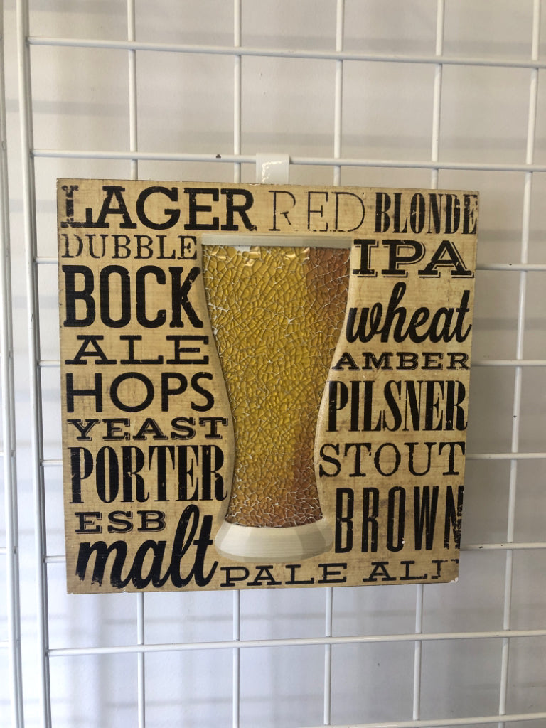 LAGER BEER WALL ART.