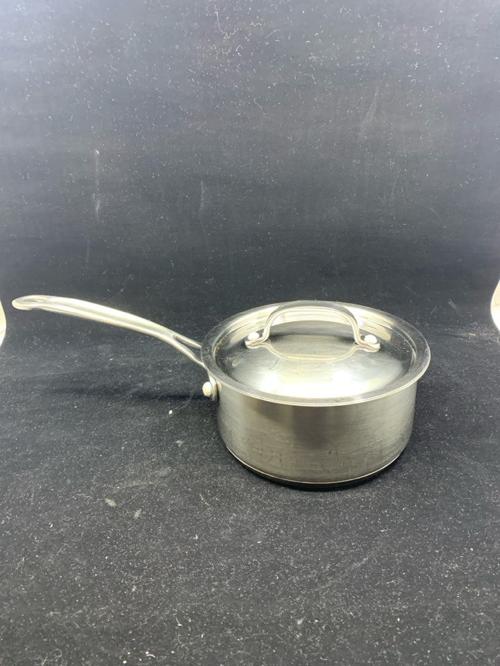 CUISINART STAINLESS STEAL SAUCEPAN W/ COVER.