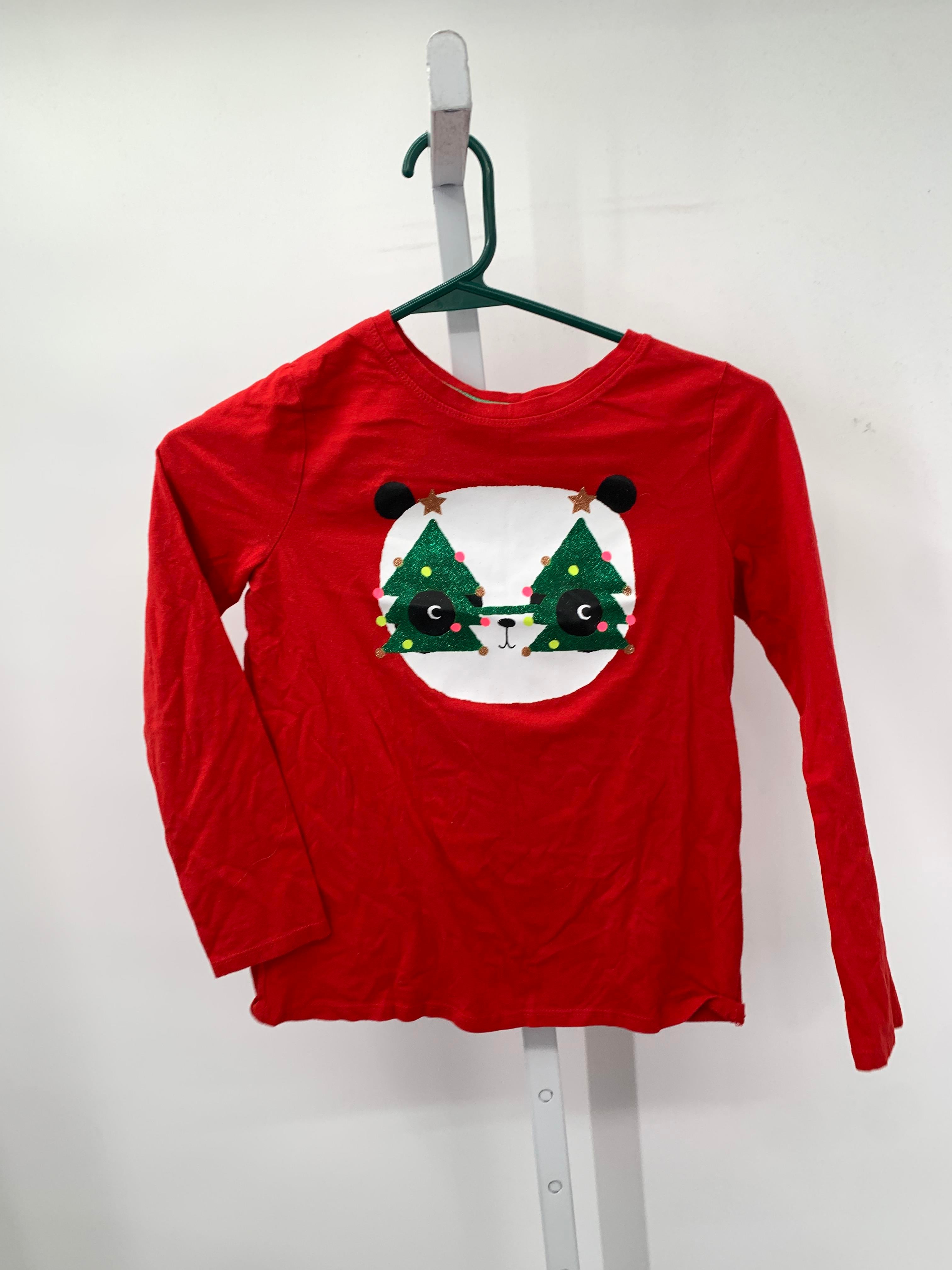 LONG SLV SHIRT PANDA XMAS TREES