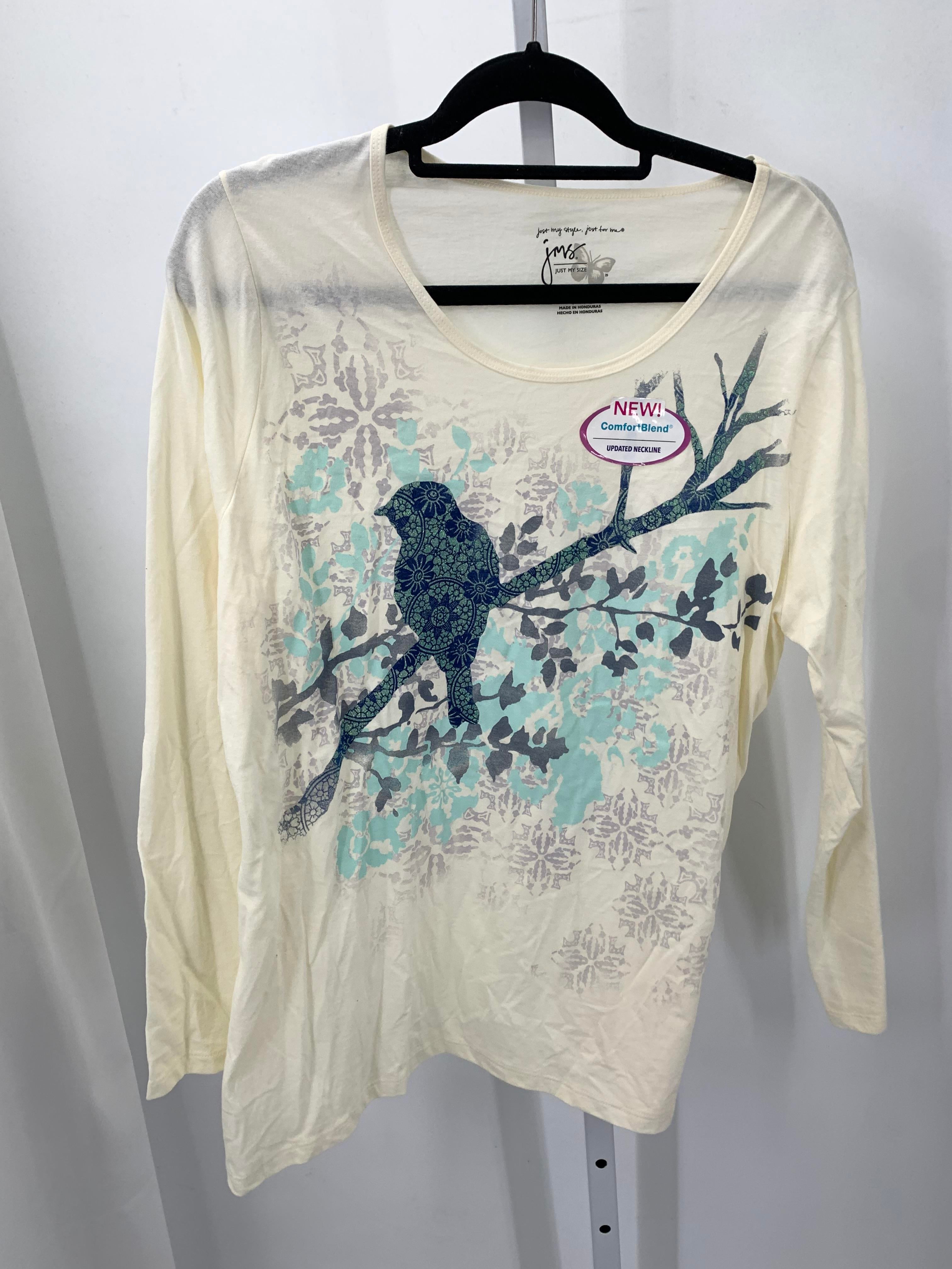 Just My Size Size 1X Womens Long Sleeve Shirt