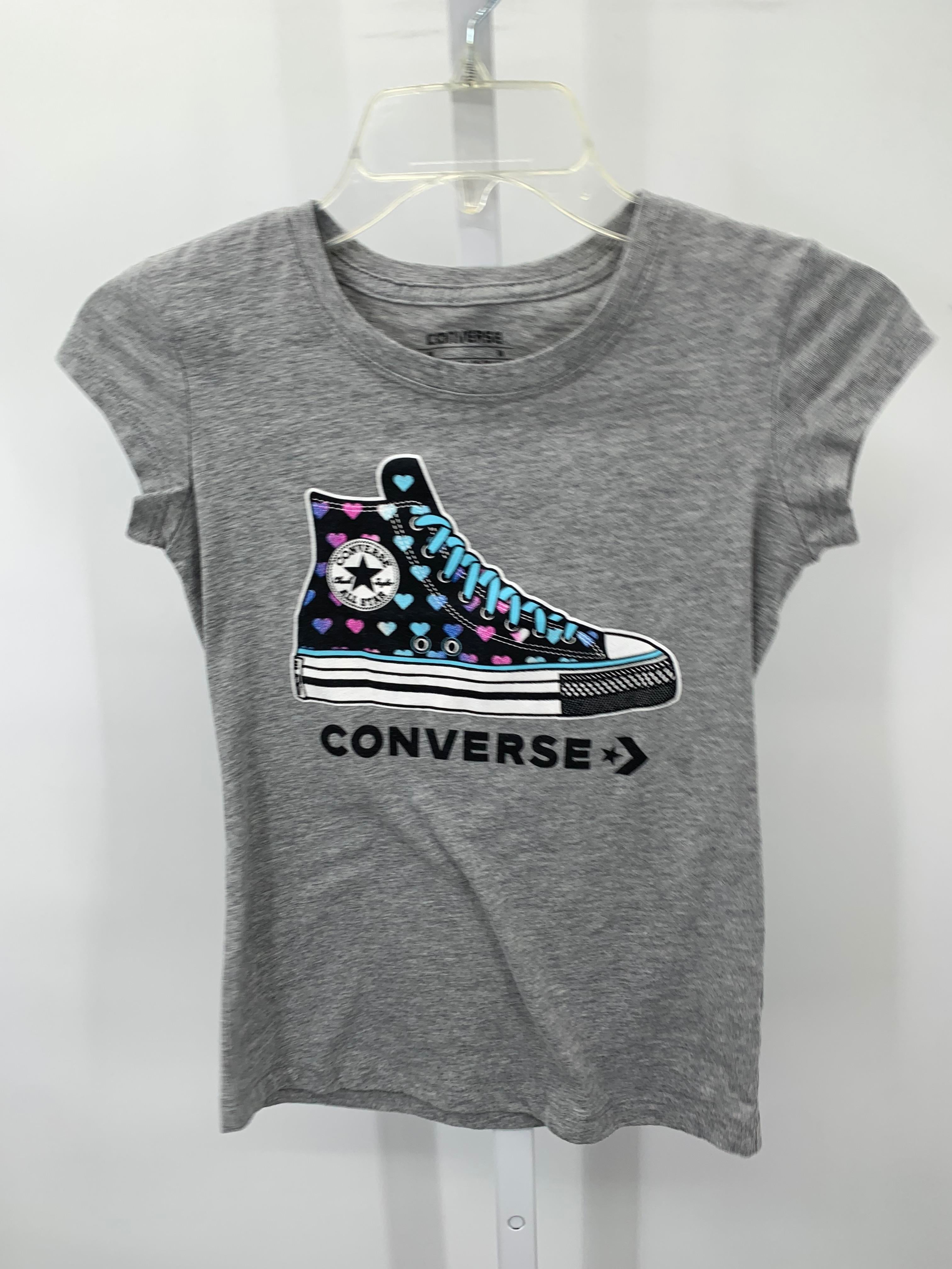 Converse Size 10-12 Girls Short Sleeve Shirt