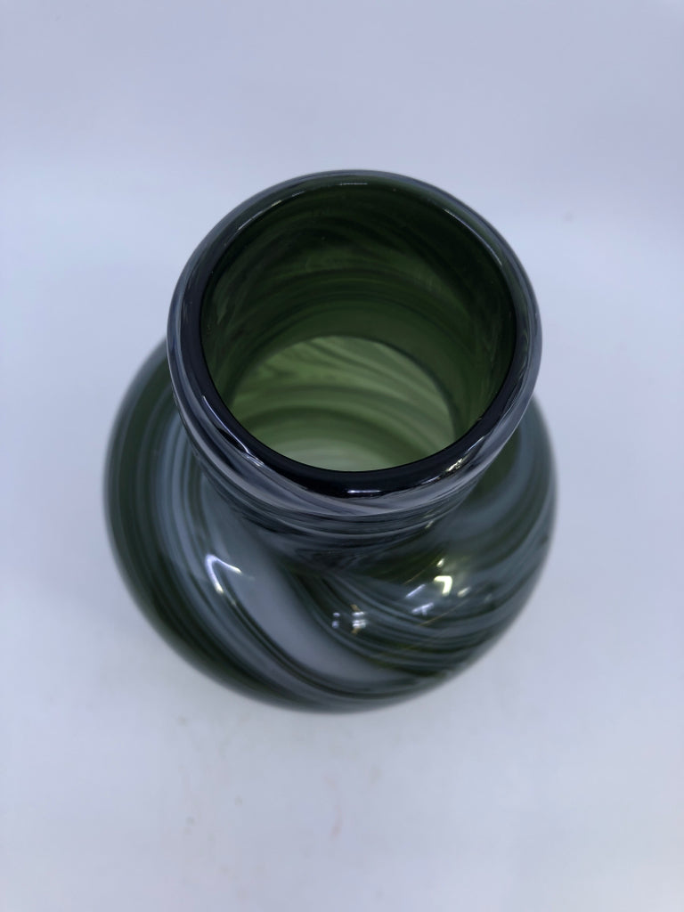 GREEN MARBLE GLASS VASE IKEA.