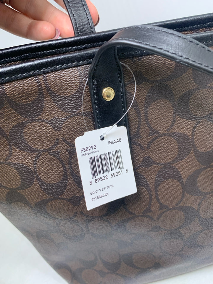 Coach F58292 Signature City Zip Tote Bag- New With Tags