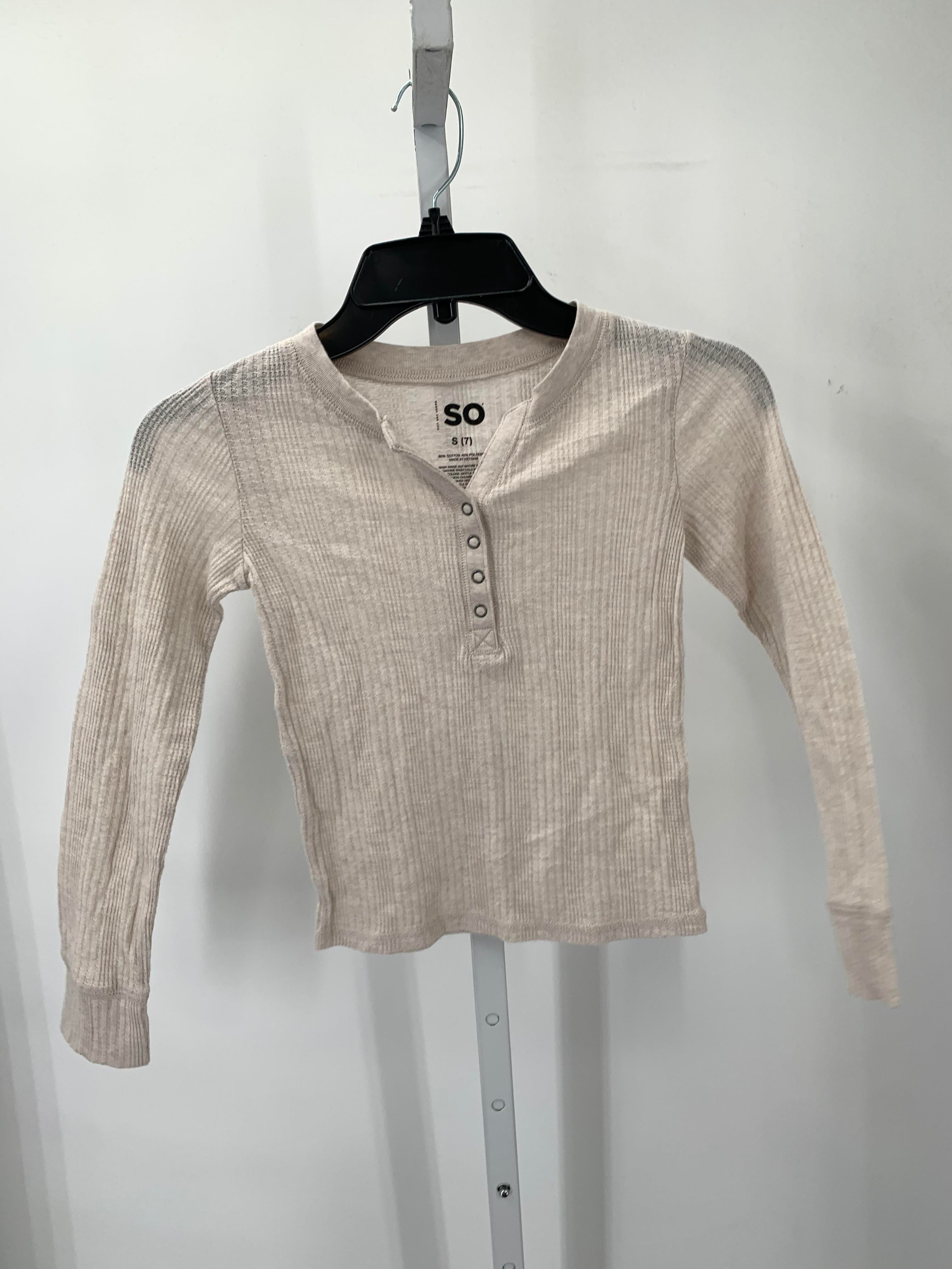 SO Size 7 Girls Long Sleeve Shirt