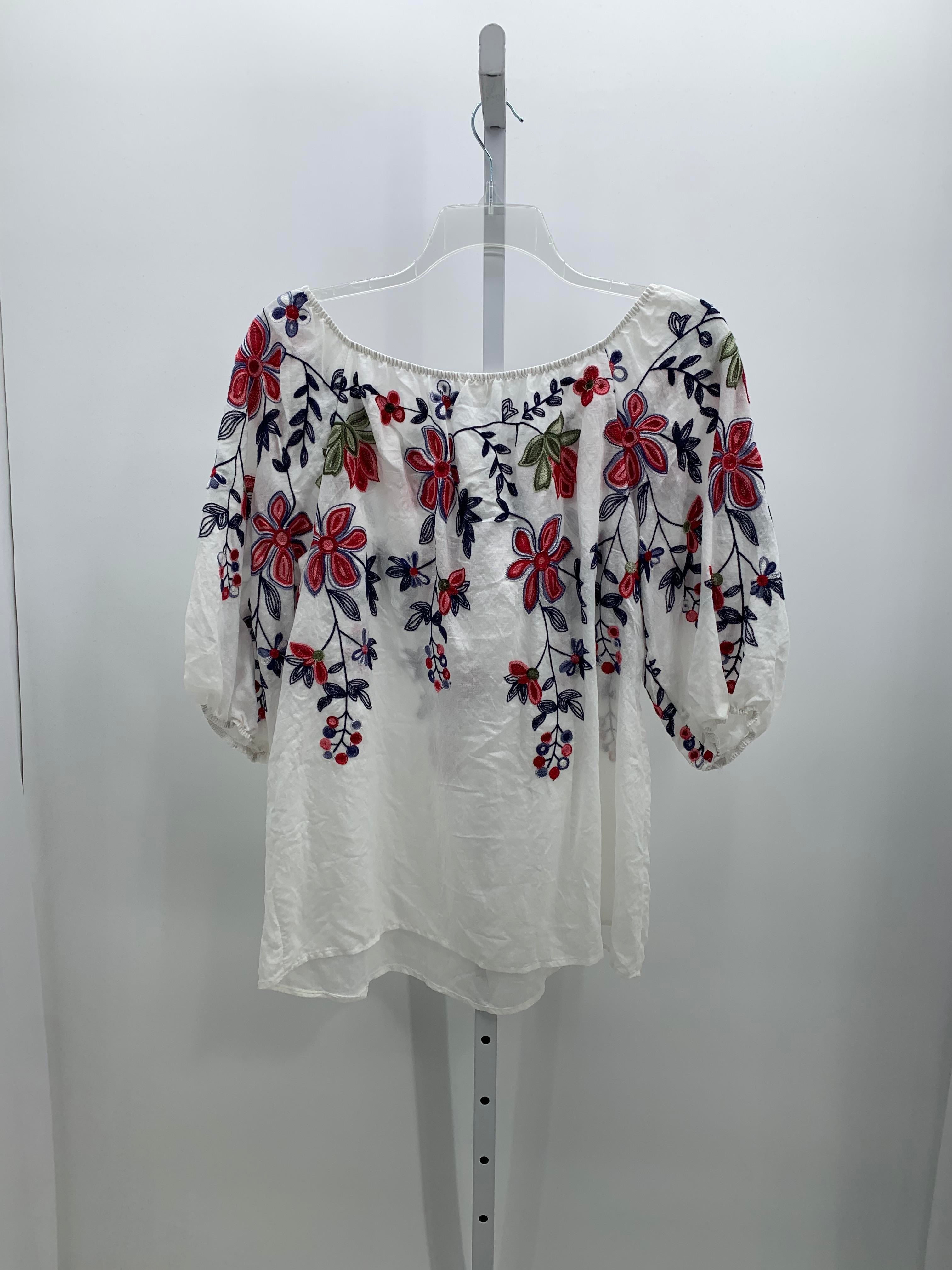 Size 1X Womens 3/4 Sleeve Shirt