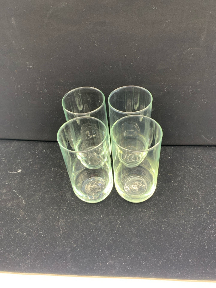 4 GLASS WATER GLASSES.