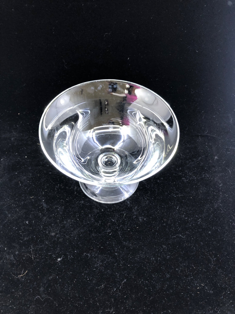 FOOTED GLASS CANDY DISH.