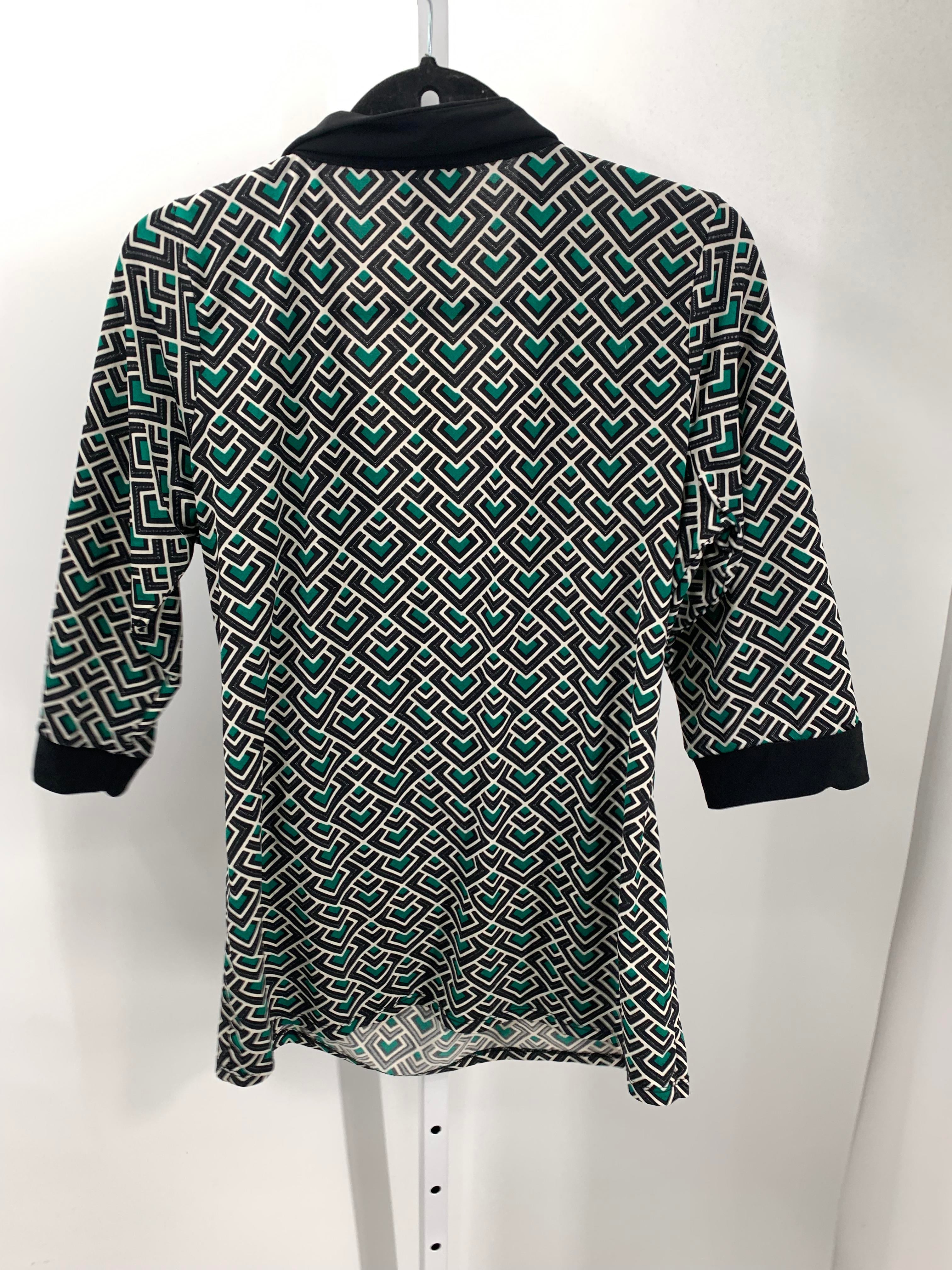 Motherhood Blk/Wht Size Large Maternity 3/4 Sleeve Shirt