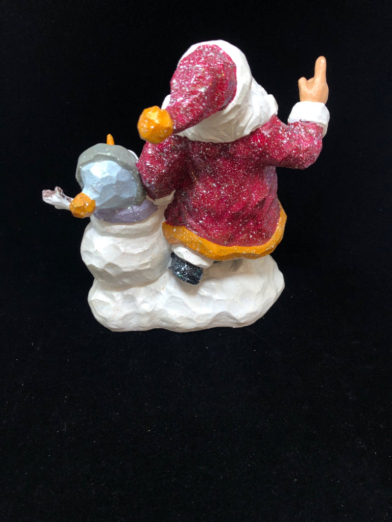 SANTA & SNOWMAN SPARKLE FIGURE.