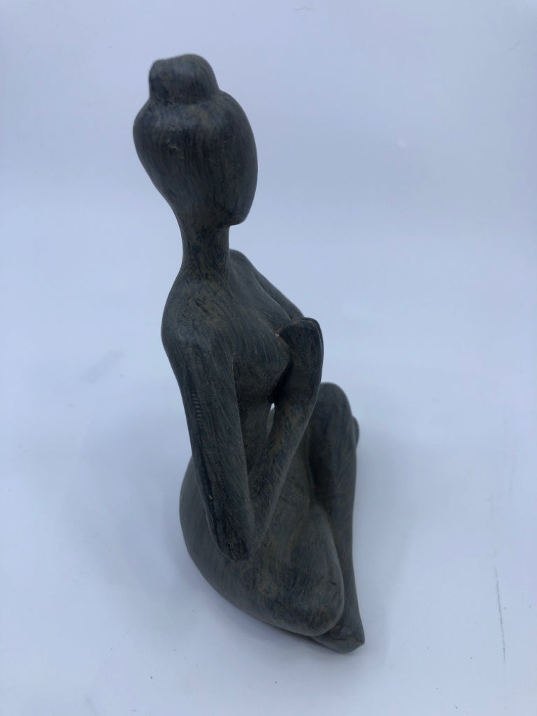 CARVED YOGA WOMAN.