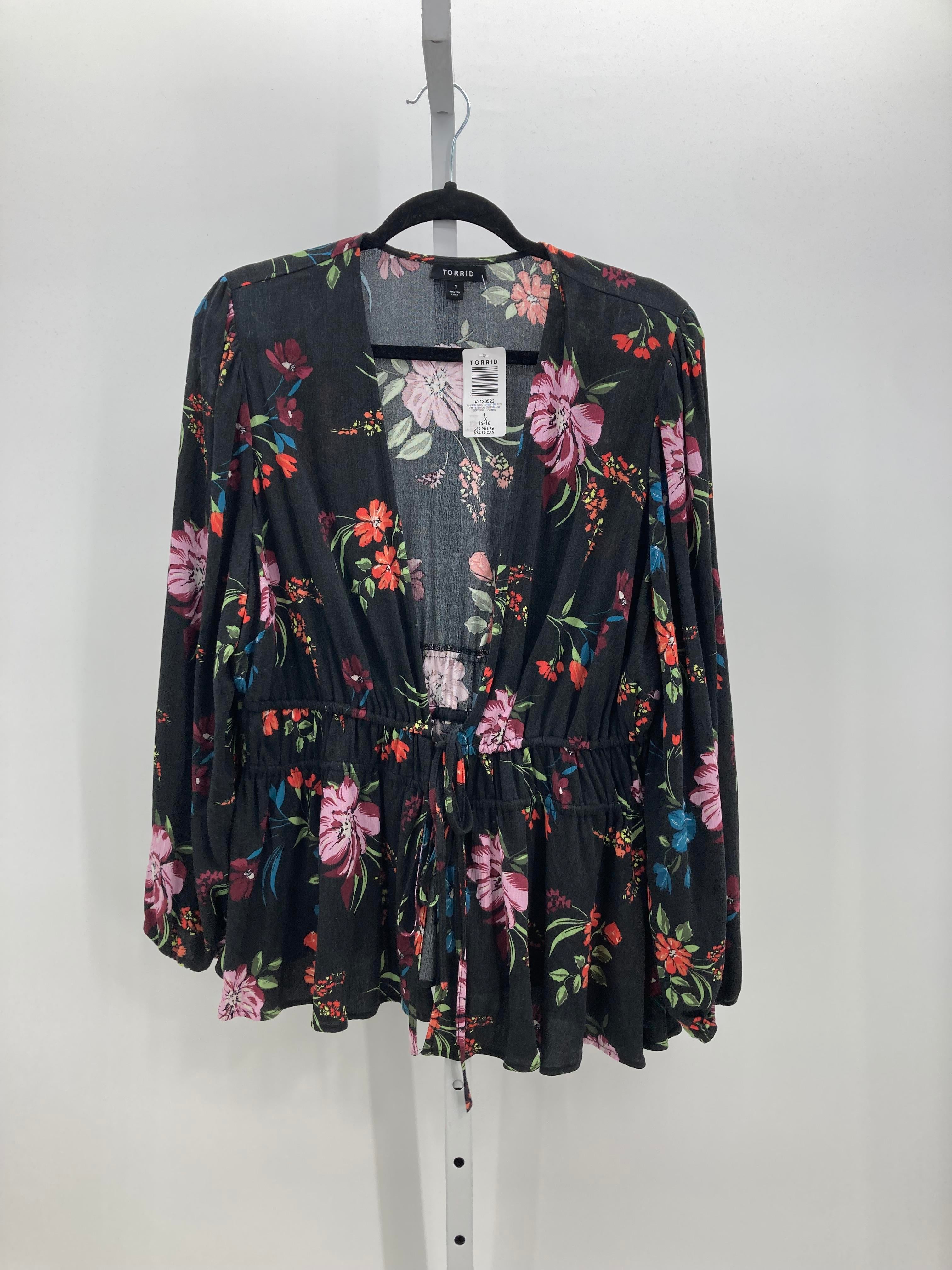 Torrid Size 1X Womens Long Sleeve Shirt