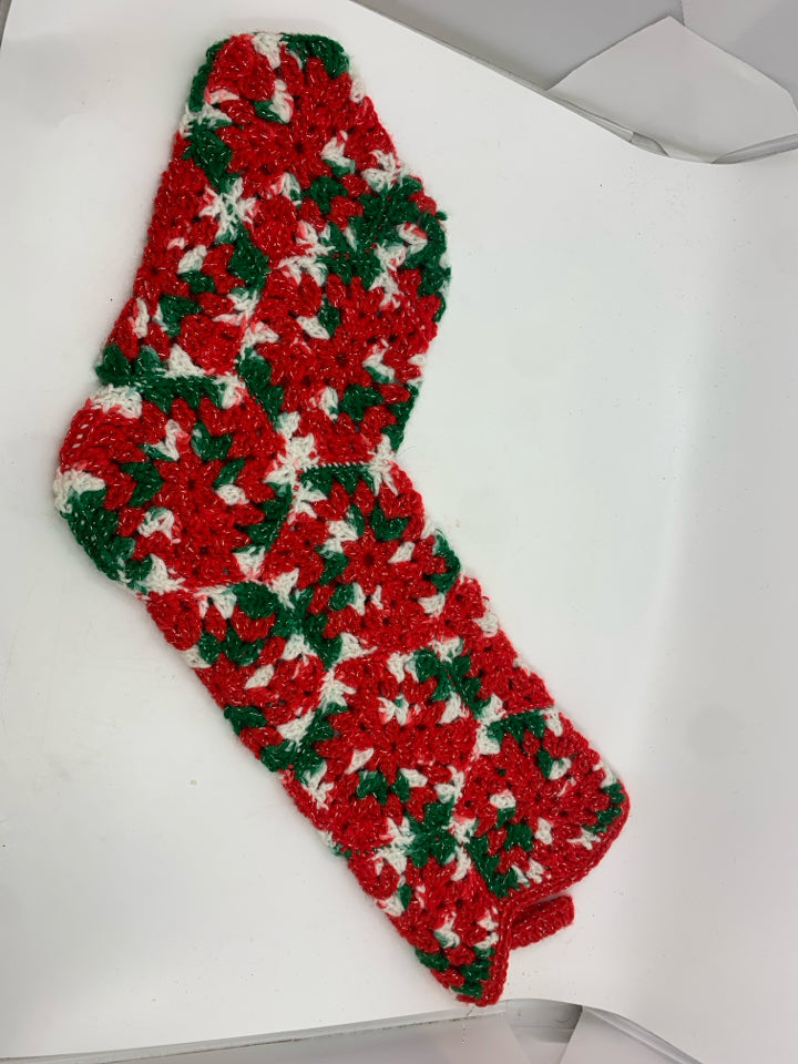 HANDMADE KNIT STOCKING.