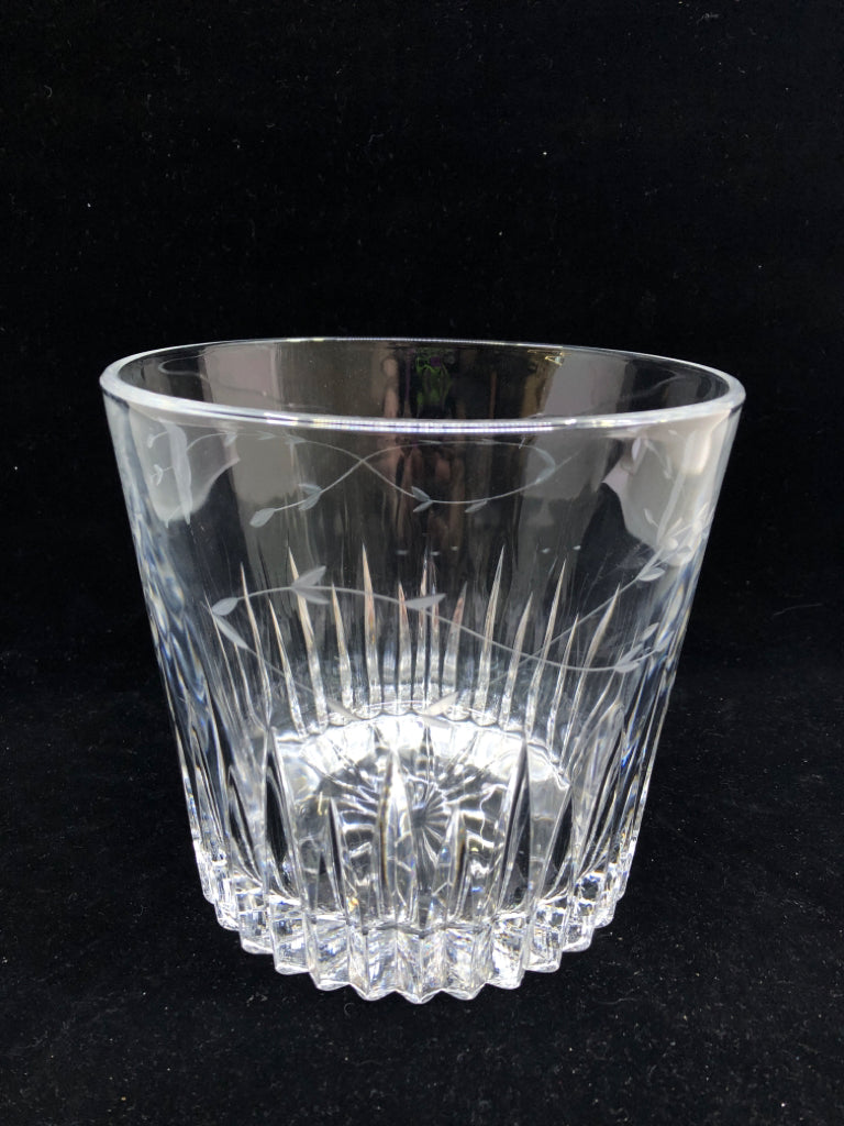 PRINCESS HOUSE FLORAL ETCHED ICE BUCKET.