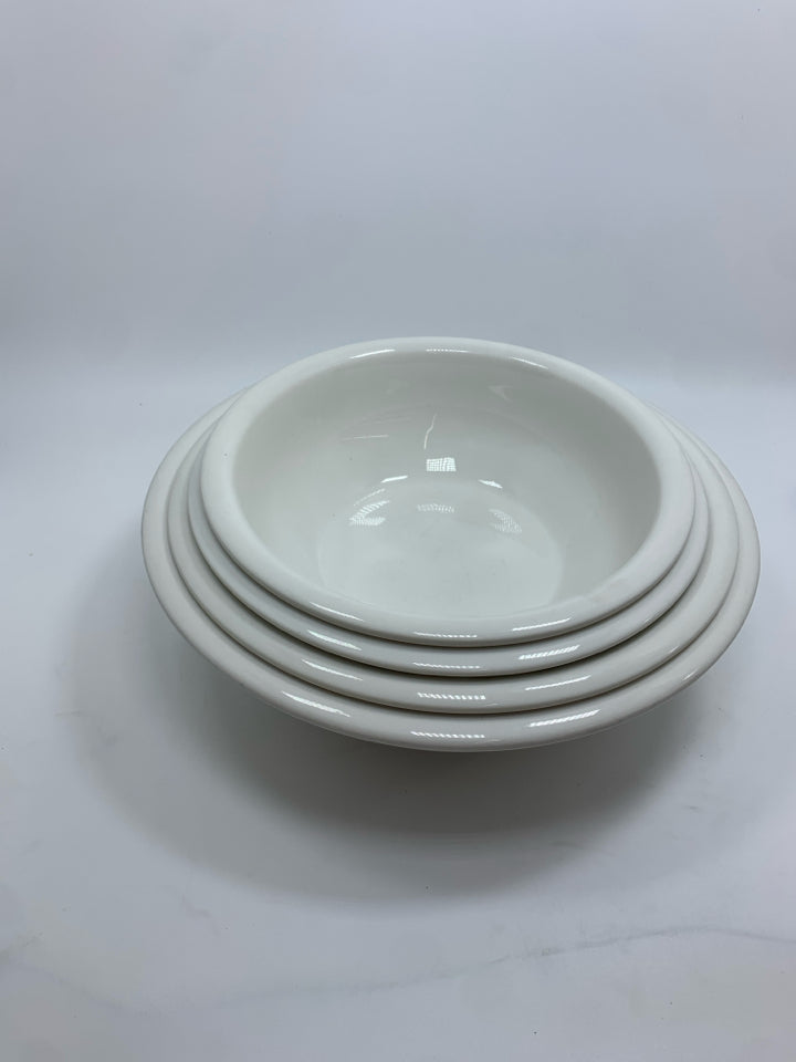 4 CERAMIC NESTING BOWLS.