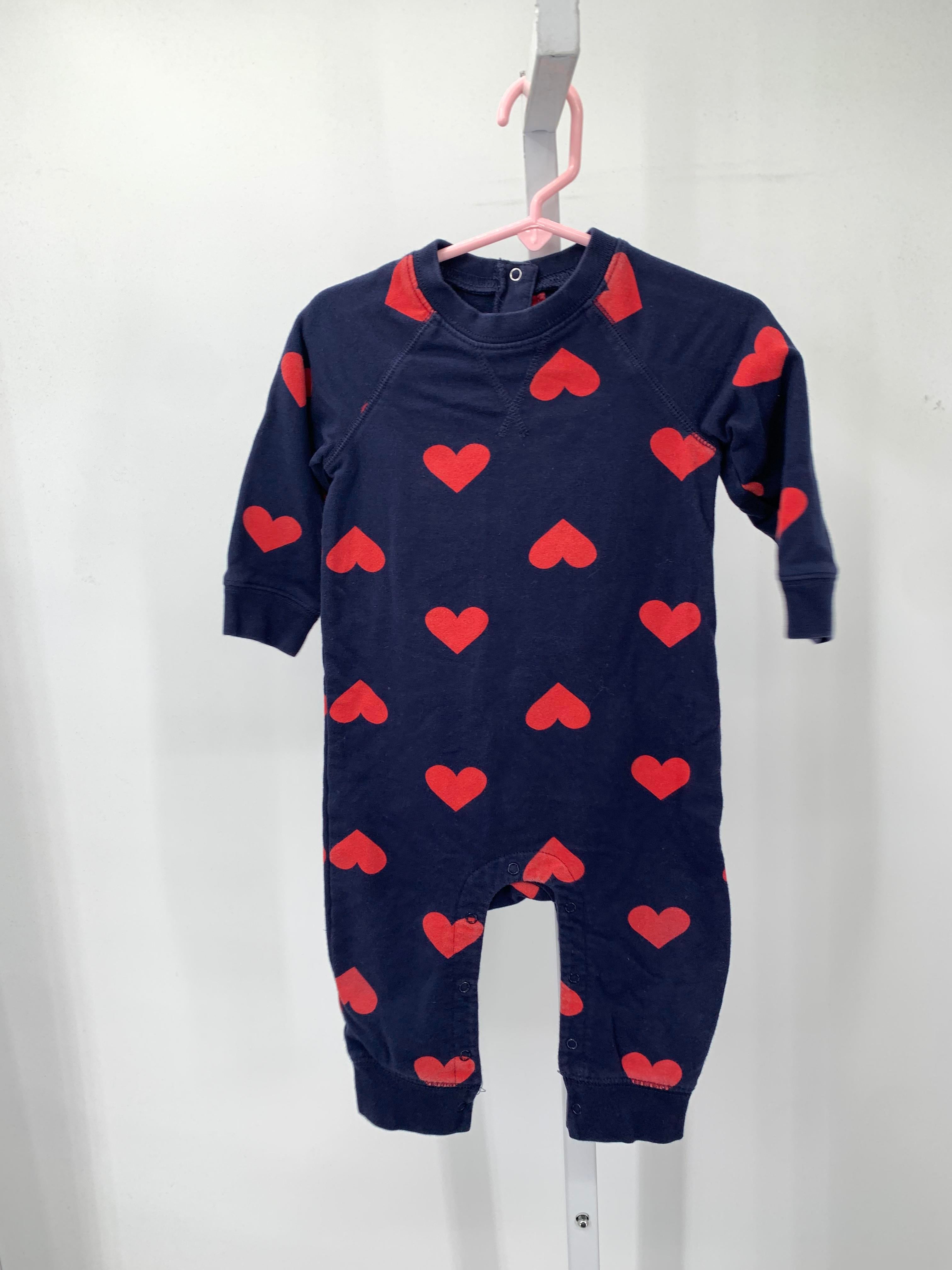primary Size 6-12 mon Girls Long Slv. Romper