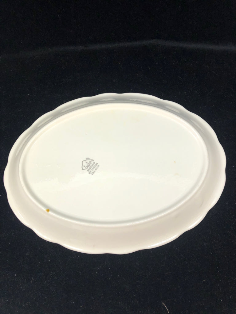 VTG OVAL CREAM PLATTER.