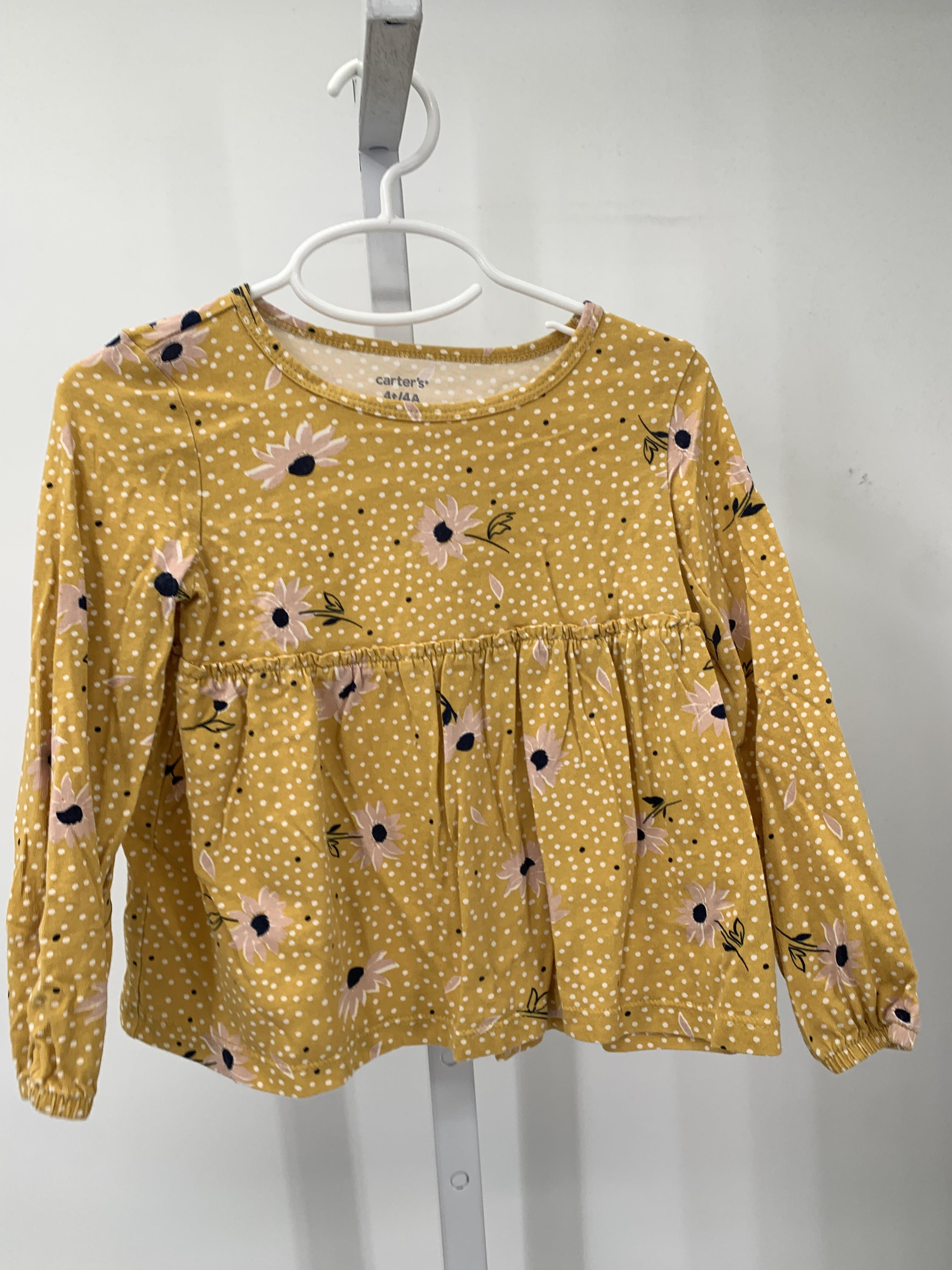 Carters Size 4T Girls Long Sleeve Shirt