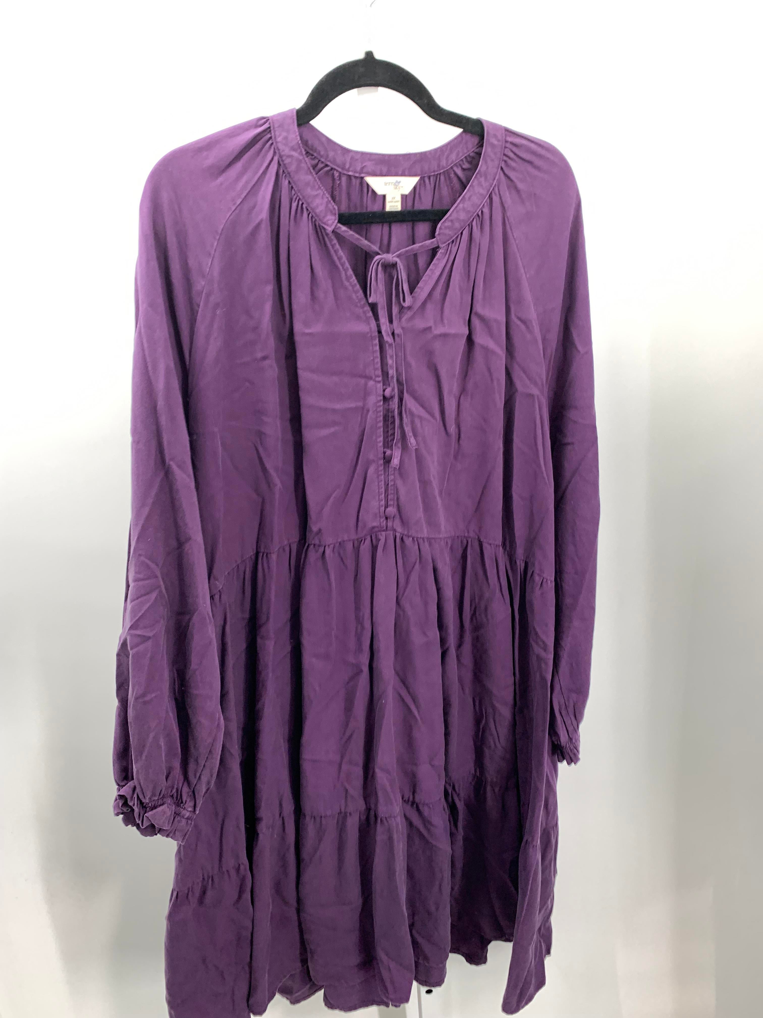 Terra & Sky Size 2X Womens 3/4 Sleeve Dress