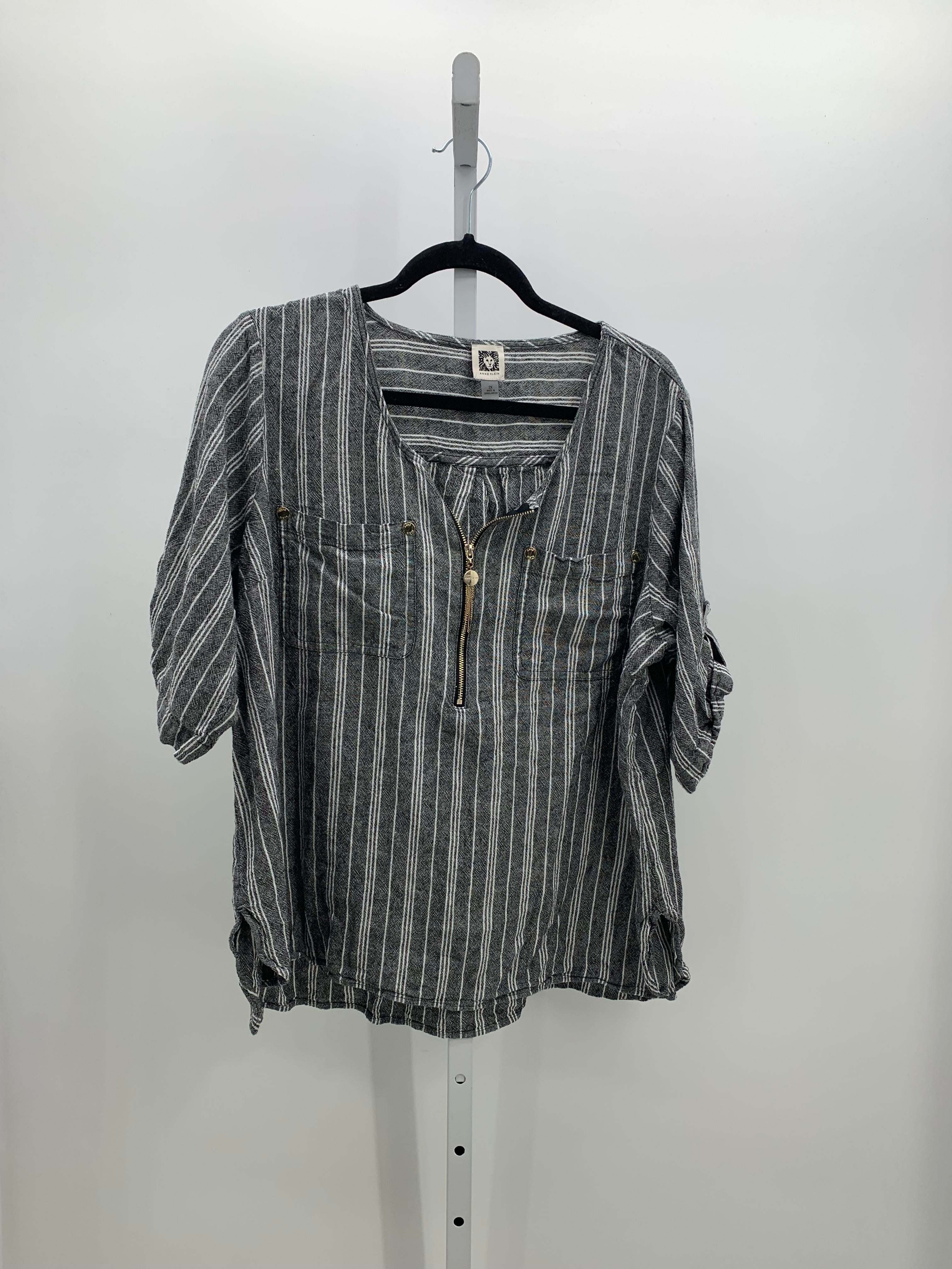 Anne Klein Size 2X Womens 3/4 Sleeve Shirt