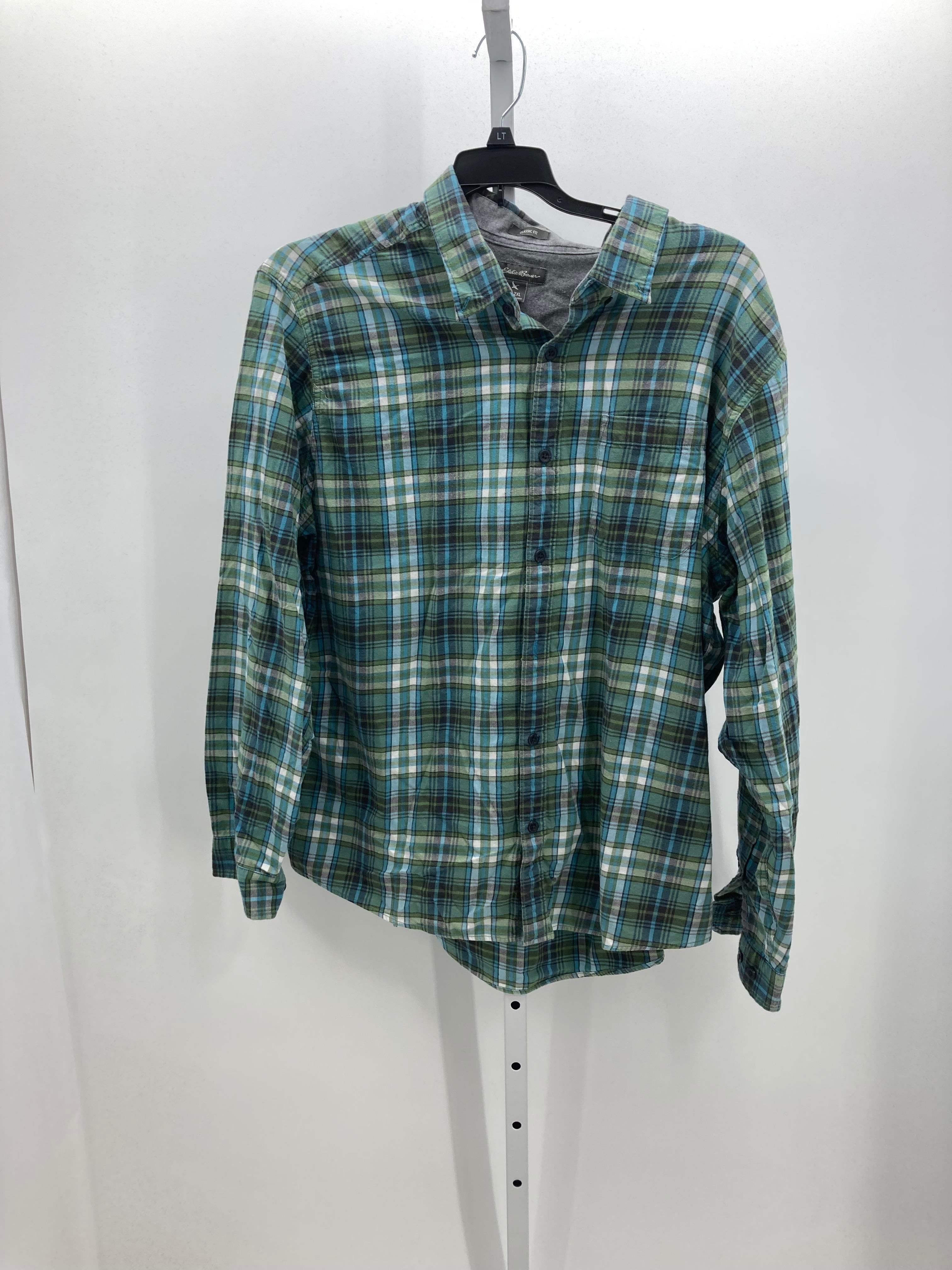 BLUE PLAID BTN DOWN