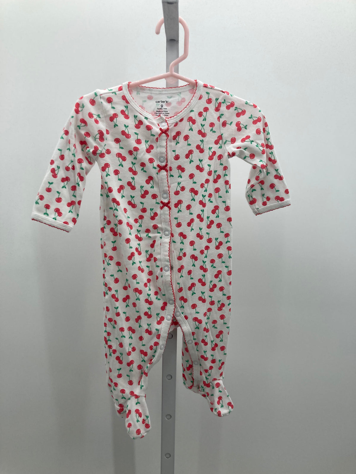 Carters Size 9 Months Girls Long Slv. Romper