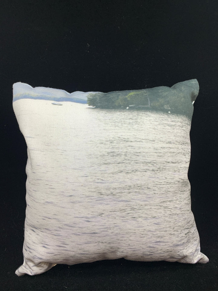 BRANCH AND LAKE VIEW THROW PILLOW.