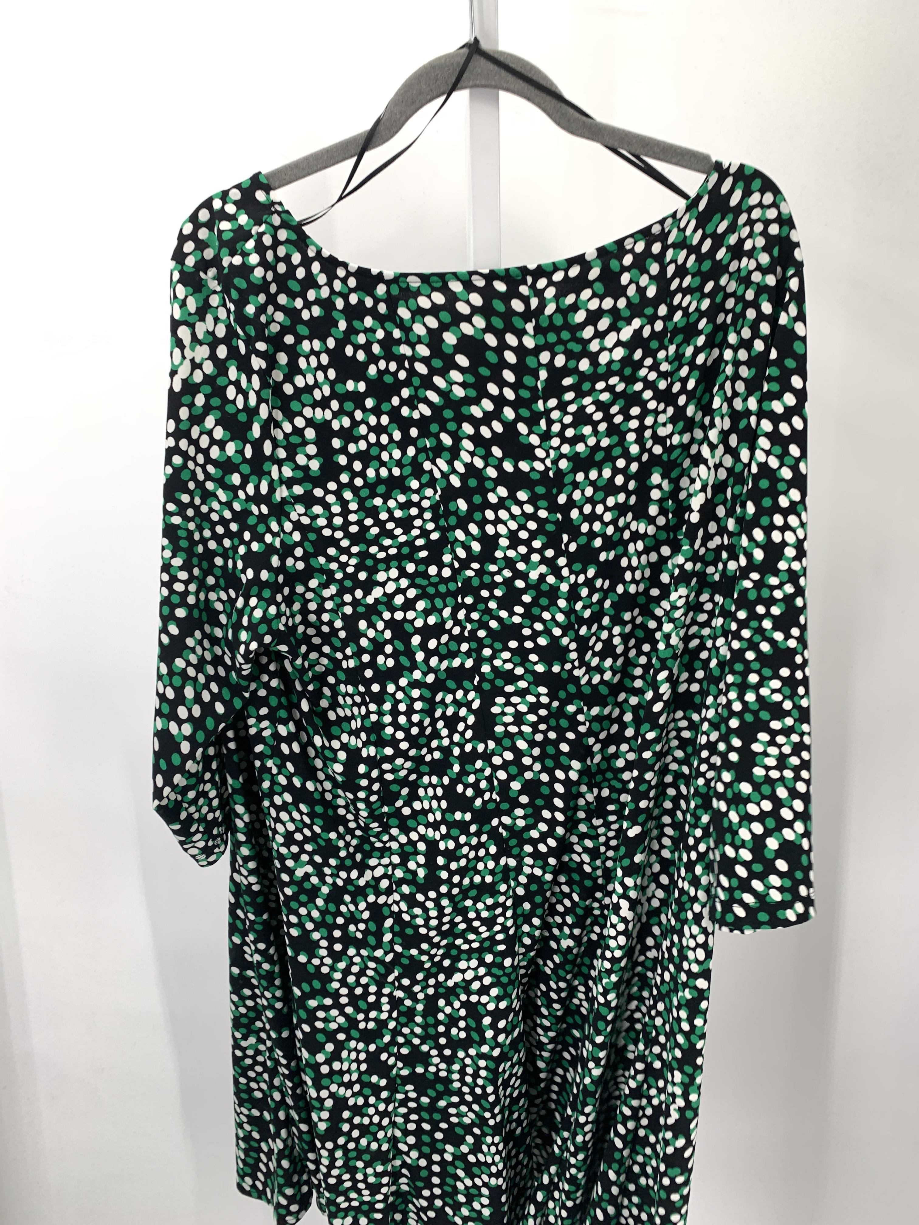 Avenue Size 26/28 W Womens 3/4 Sleeve Dress