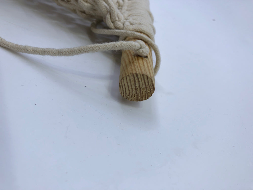 MACRAME W BEADS PLANT HOLDER.