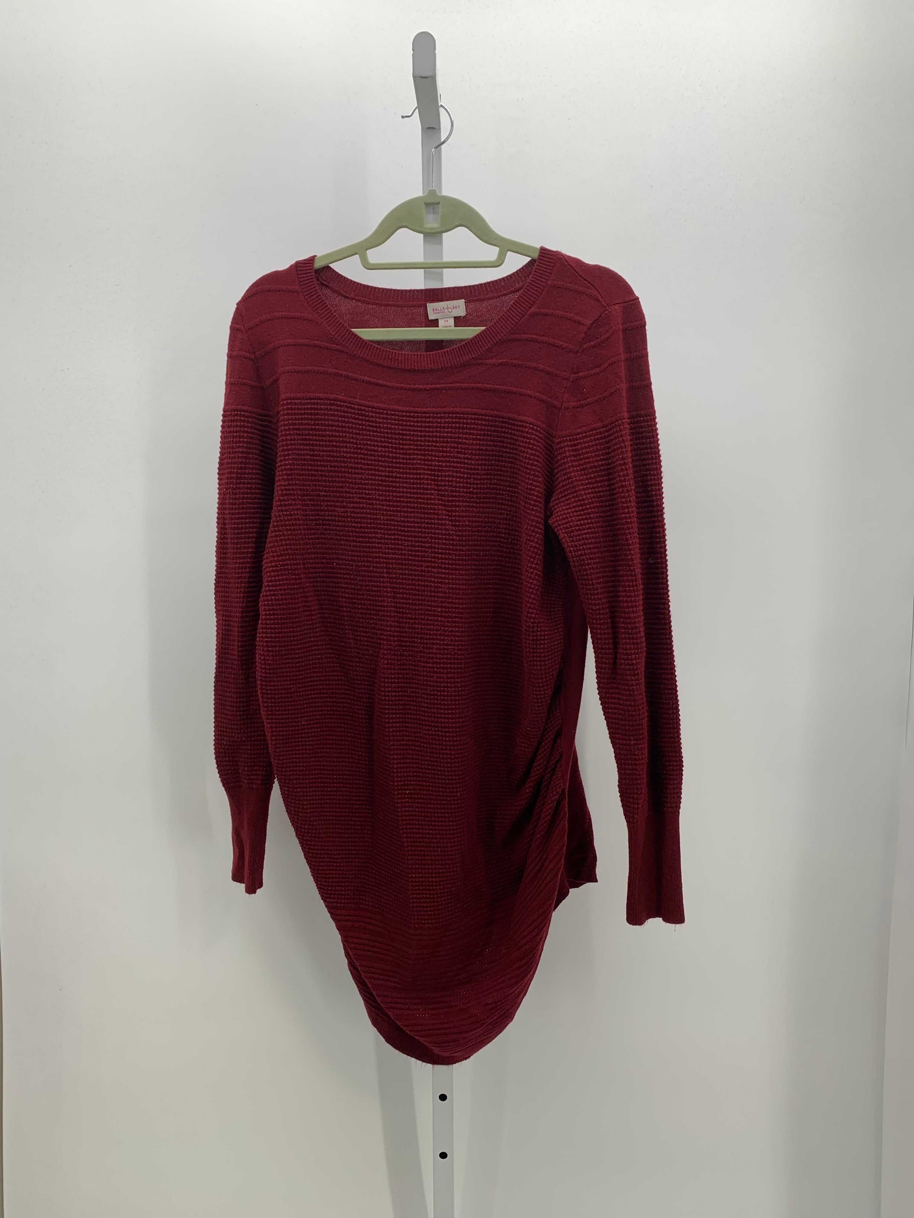 Burgandy Size Medium Maternity Long Sleeve Sweater