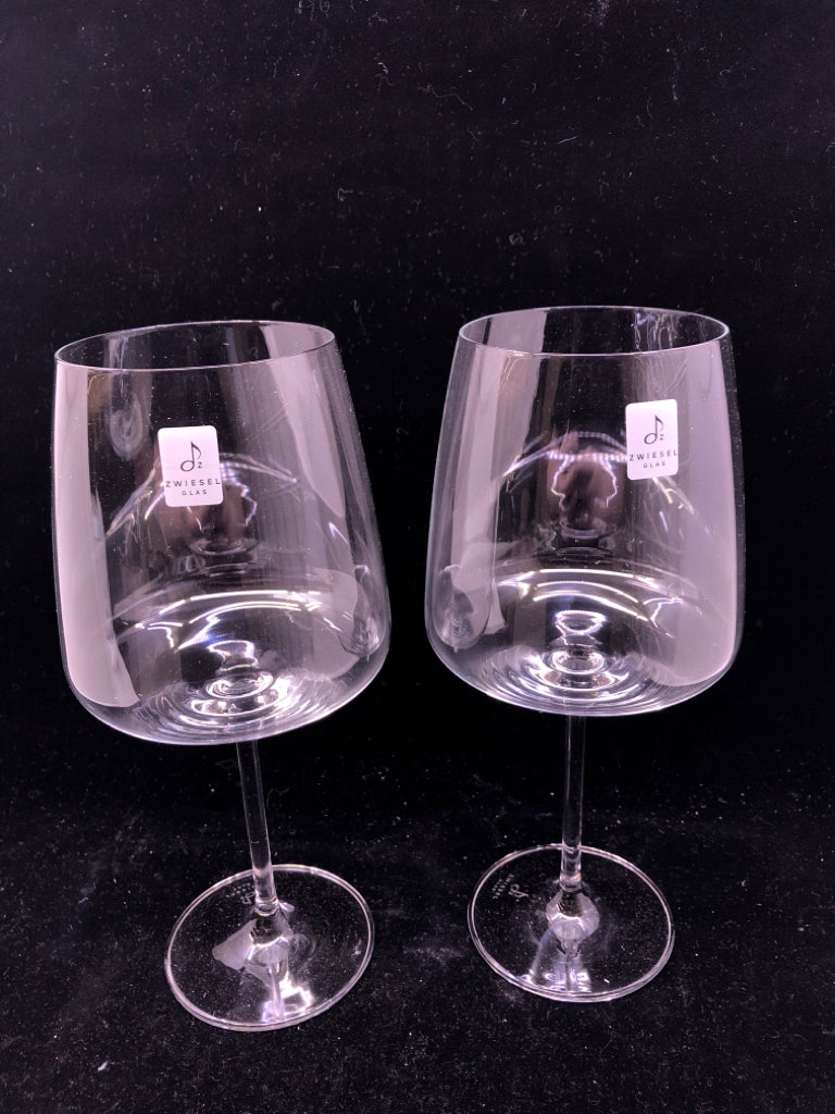 NIB 2 ZWIESEL WINE GLASSES.