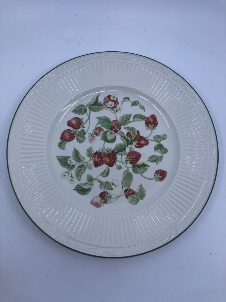 VTG STRAWBERRIES GREEN RIM SUMMER TRELLIS.