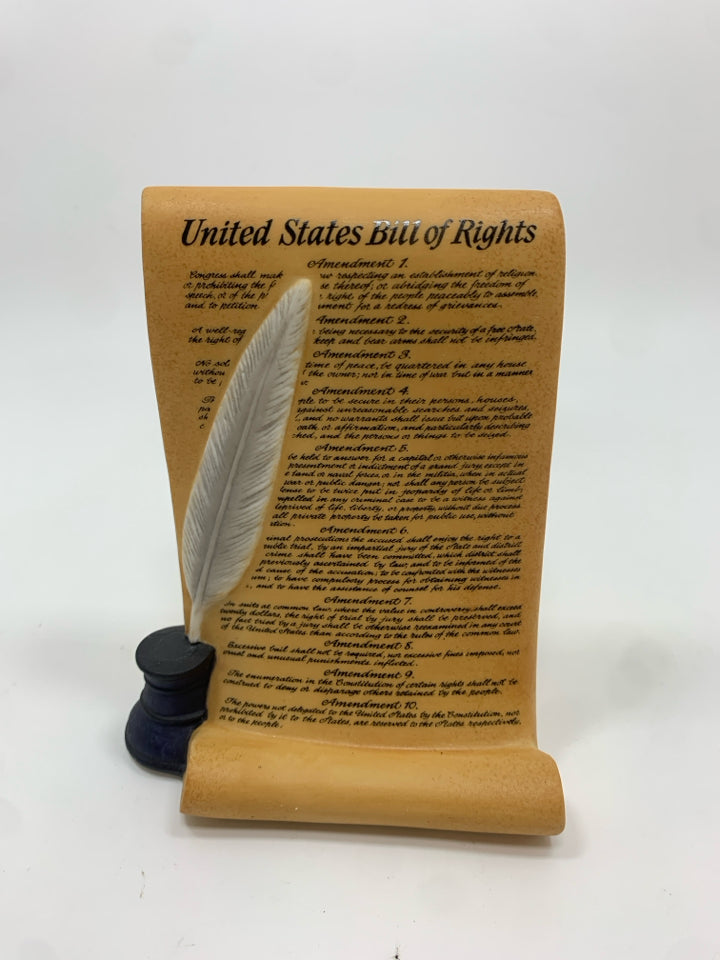 LENOX BILL OF RIGHTS PORCELAIN DECOR.