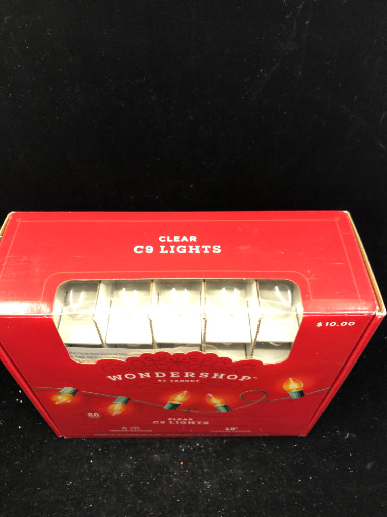 NIB WONDERSHOP CLEAR C9 LIGHTS.