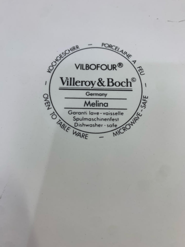 VILLEROY & BOCH PORCELAIN BOWL W/FRUIT PRINT.