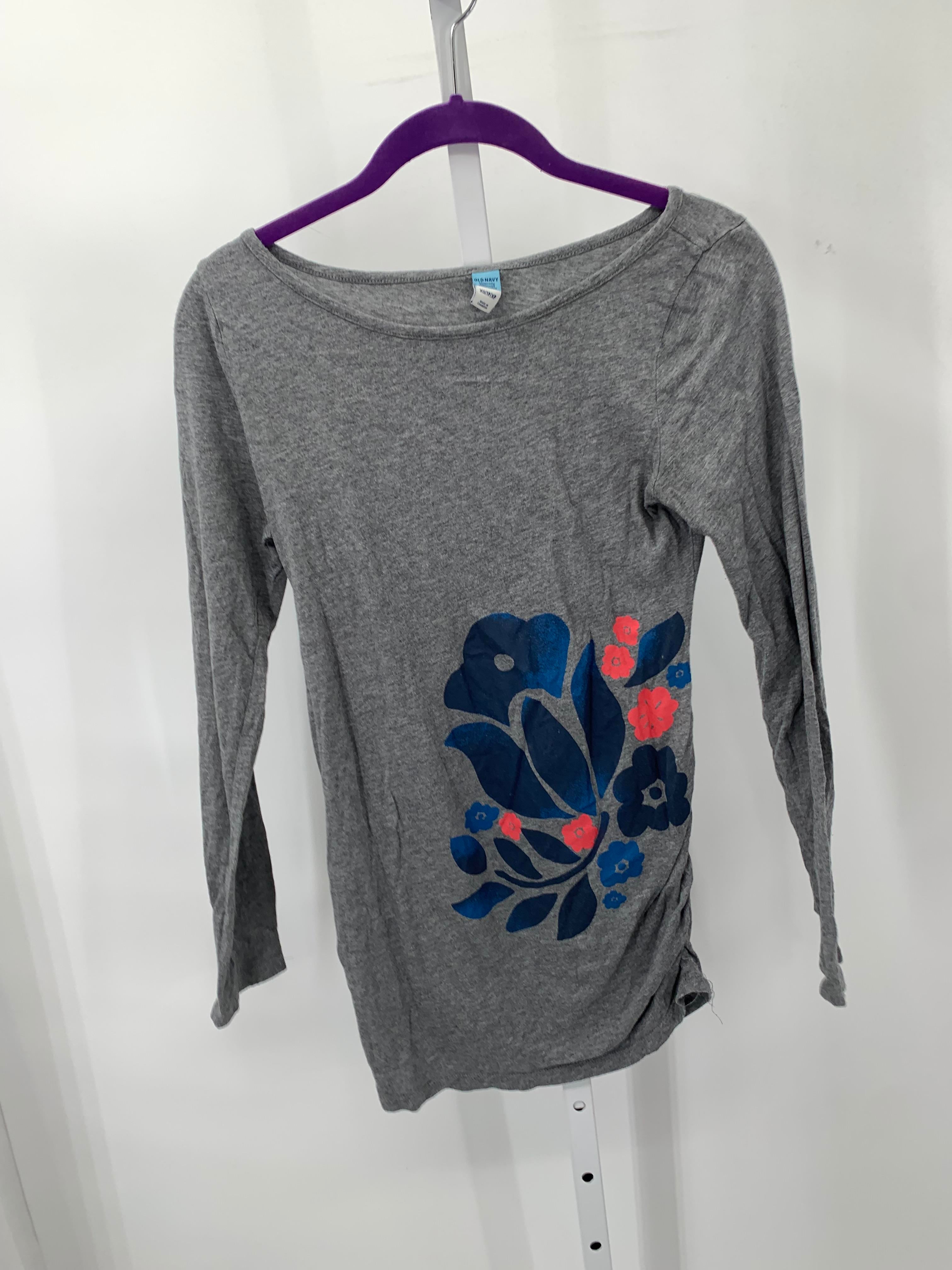 Old Navy Grey Size X Small Maternity Long Sleeve Shirt